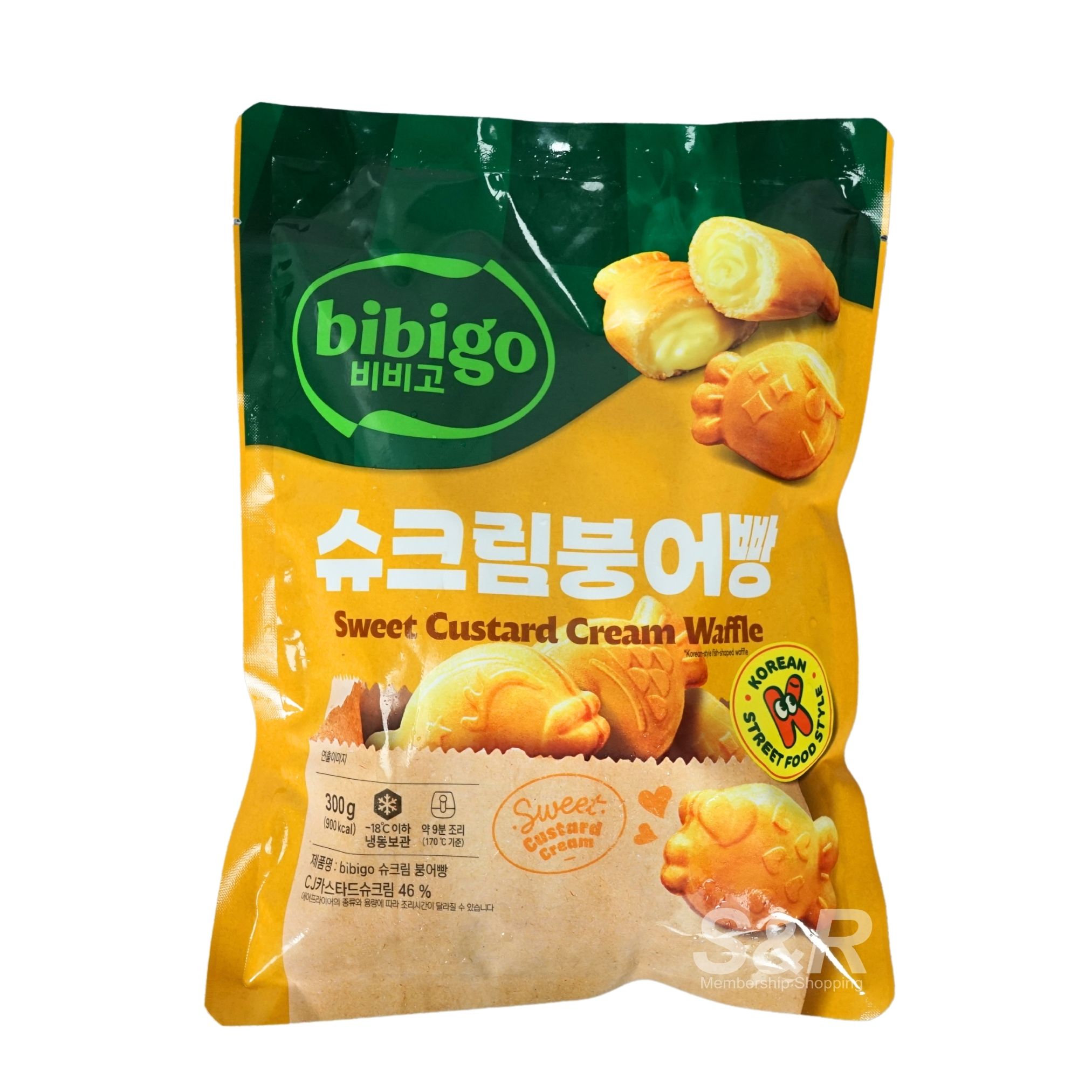 Bibigo Sweet Custard Cream Waffle 300g Bibigo Sweet Custard Cream Waffle 300g